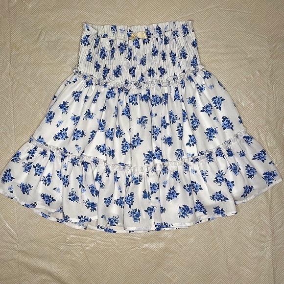 𝅺Altar’d State Blue Floral Flowy Skirt size XS - Picture 3 of 5